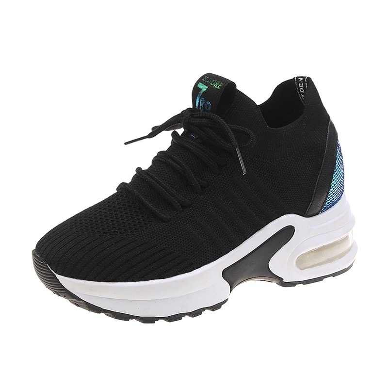 Nei Zeng Gao Fei Weaving Women's Shoes Spring 2021 New Student Sports Shoes Women's Air Cushion Increased Platform Shoes