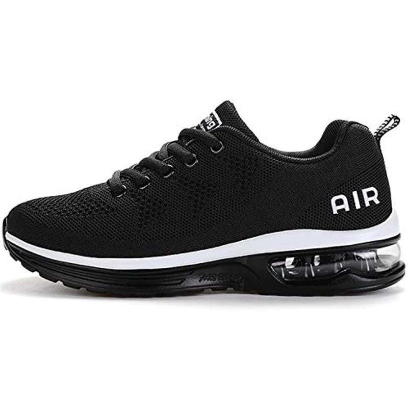 Damyuan Running Shoes Men's Air Cushion Athletic Gym Tennis Shoes Sneakers Lightweight Walking Shoes Black-8
