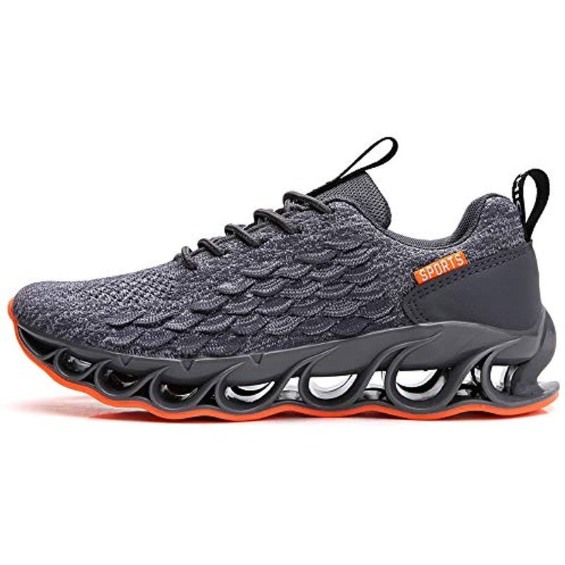 TSIODFO Sport Running Shoes for Mens Mesh Breathable Trail Runners Fashion Sneakers A050 Grey