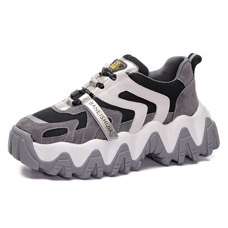 Women's 2021 new trendy shoes autumn and winter thick-soled increased sports casual shoes