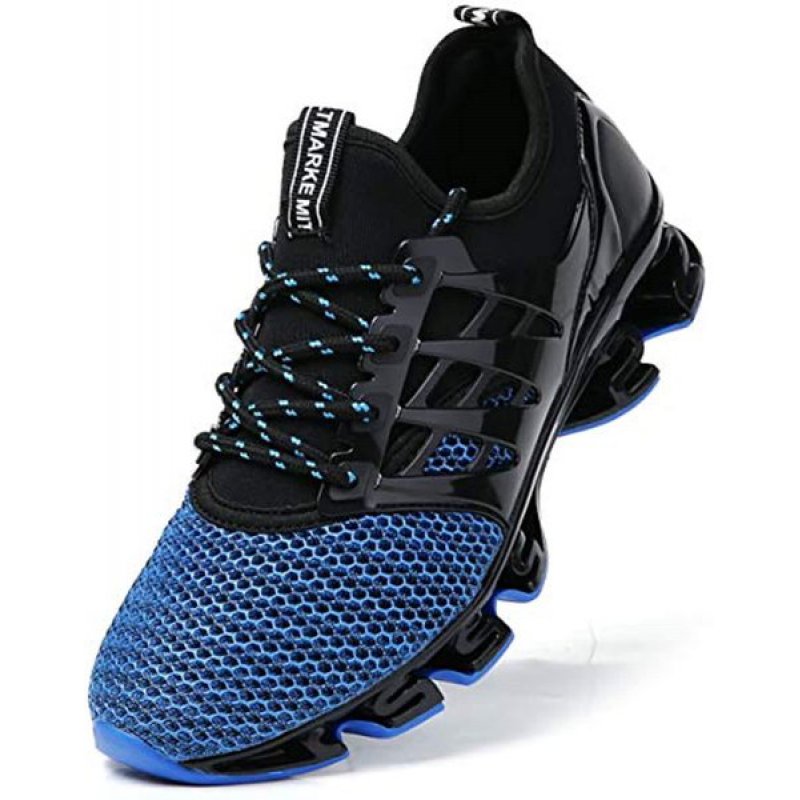 TSIODFO Sport Running Shoes for Mens Mesh Breathable Trail Runners Fashion Sneakers 8066 Blue