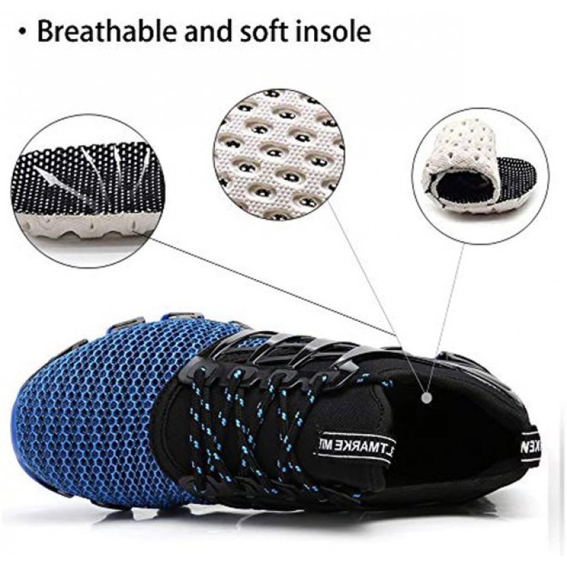 TSIODFO Sport Running Shoes for Mens Mesh Breathable Trail Runners Fashion Sneakers 8066 Blue