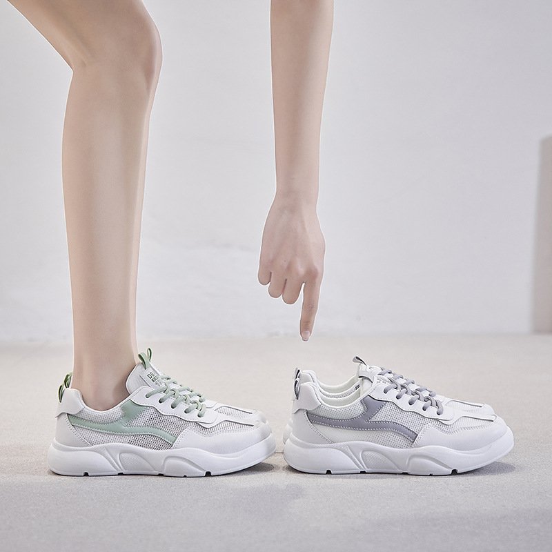 Breathable mesh shoes women's 2021 summer new student running shoes women's mesh casual shoes trend