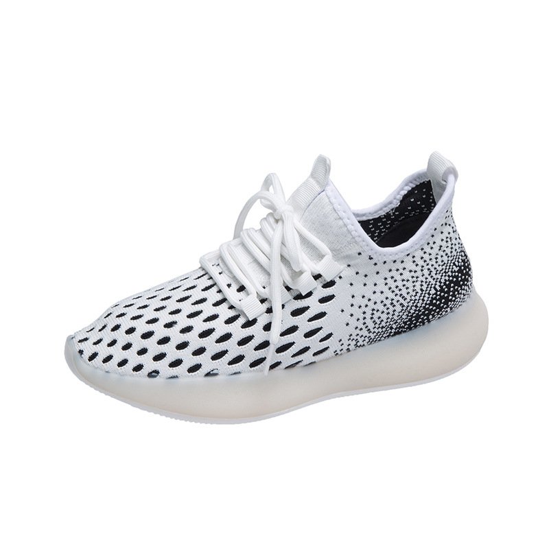 Breathable flying woven women's shoes 2021 spring and summer new sports shoes female students running casual shoes women